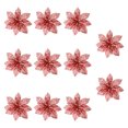 thumbnail image 1 of Bewildely Adornos de Navidad Árbol de Navidad Hueco Flor artificial Decoración Flor de plástico 10/20X Kits de decoración para fiestas rojo Bewildely HA001459-03, 1 of 6