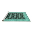 thumbnail image 2 of Ahgly Company Machine Washable Indoor Rectangle Persian Turquoise Blue Traditional Area Rugs, 7' x 9', 2 of 4
