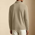 thumbnail image 6 of Kaemgyyd Mens Long Sleeve Shirts V Neck Casual Golf Shirt Fall Fashion Collared Pullover Soft Comfy Clothes（Khaki,3X-Large）, 6 of 7