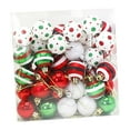 thumbnail image 4 of 50 bolas navideñas irrompibles de 1,57 pulgadas para centro de mesa, adornos decorativos surtidos para reuniones familiares y clubes., 4 of 9