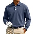 thumbnail image 2 of LWavelet Big and Tall Polo Shirts for Men Long Sleeve Collared Golf Shirt Casual Moisture Wicking Work Hiking Shirts, 2 of 5