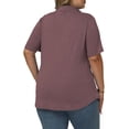 thumbnail image 4 of Womens Tops Plus Size Summer Collared Tunics Cute Short Sleeve Polo V Neck T Shirts Jujube Red 5XL, 4 of 6