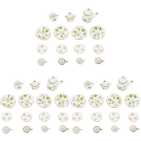 

FRCOLOR 3 Sets Mini House Tea Pot Set Doll House Tea Pot Tea Cup Tea Cup Saucer Doll House Supplies