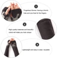 thumbnail image 3 of Guantes de invierno sin dedos para mujer, de punto, con abertura para el pulgar y diseño de conejo, 3 of 5