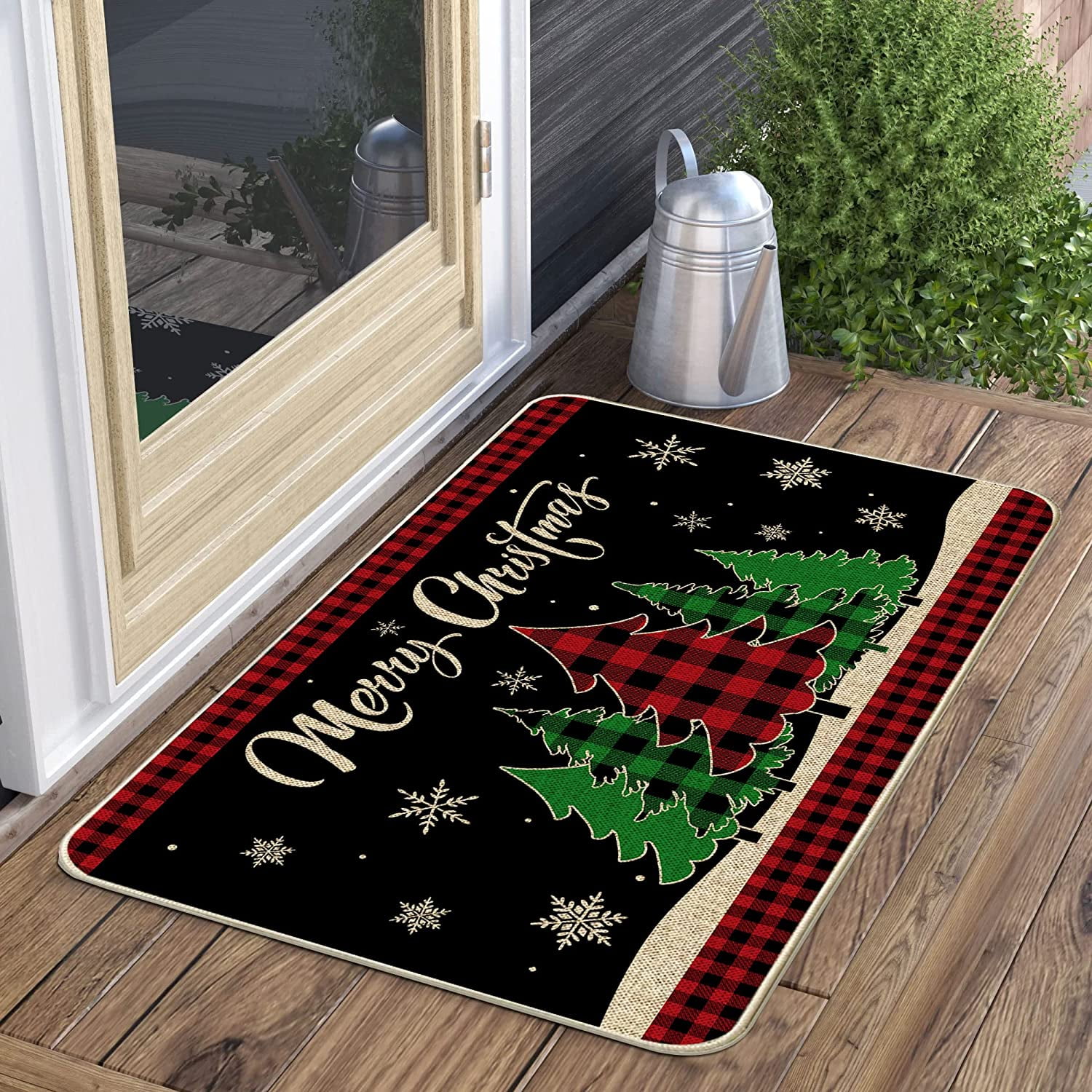 Decorative Entryway Door Mat Area Rug - Winter Blessings 30x18 - Christmas  Collection from Primitives by Kathy - Cherryland Sales