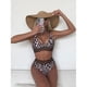 thumbnail image 1 of Traje de baño de dos piezas con estampado de bikini retro para mujer, cubierta con pantalones, vendaje ajustado para mujer, playa de verano, moda elegante de lujo, 1 of 4