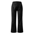 thumbnail image 7 of Nestiefly Linen Pants Women Wide Leg Palazzo Pant Drawstring Elastic Waist Trousers Casual Boho Summer Pants Beach Vacation Black L, 7 of 7