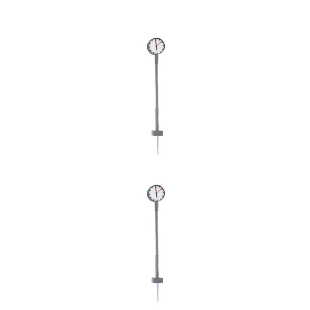 Matsuzay Lámparas de reloj de plataforma, poste de luz en miniatura de Metal, diseño de edificio, luces de calle, bonsái, decoraciones de Tipo10 2Conjunto