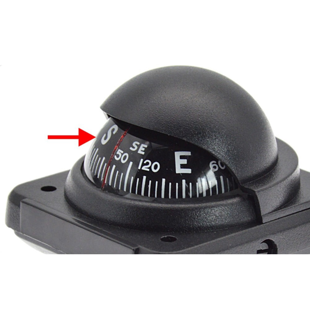 Gerich Navigation Dashboard Car Compass Bike Cycling Hiking New Direction Ball N9A2 （Black）4 Pcs