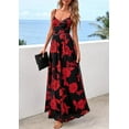 thumbnail image 4 of PRETTYGARDEN Women's Floral Maxi Dress Summer Outfits Spaghetti Strap Flowy Long Sundress Beach Vacation Boho Dresses, 4 of 10