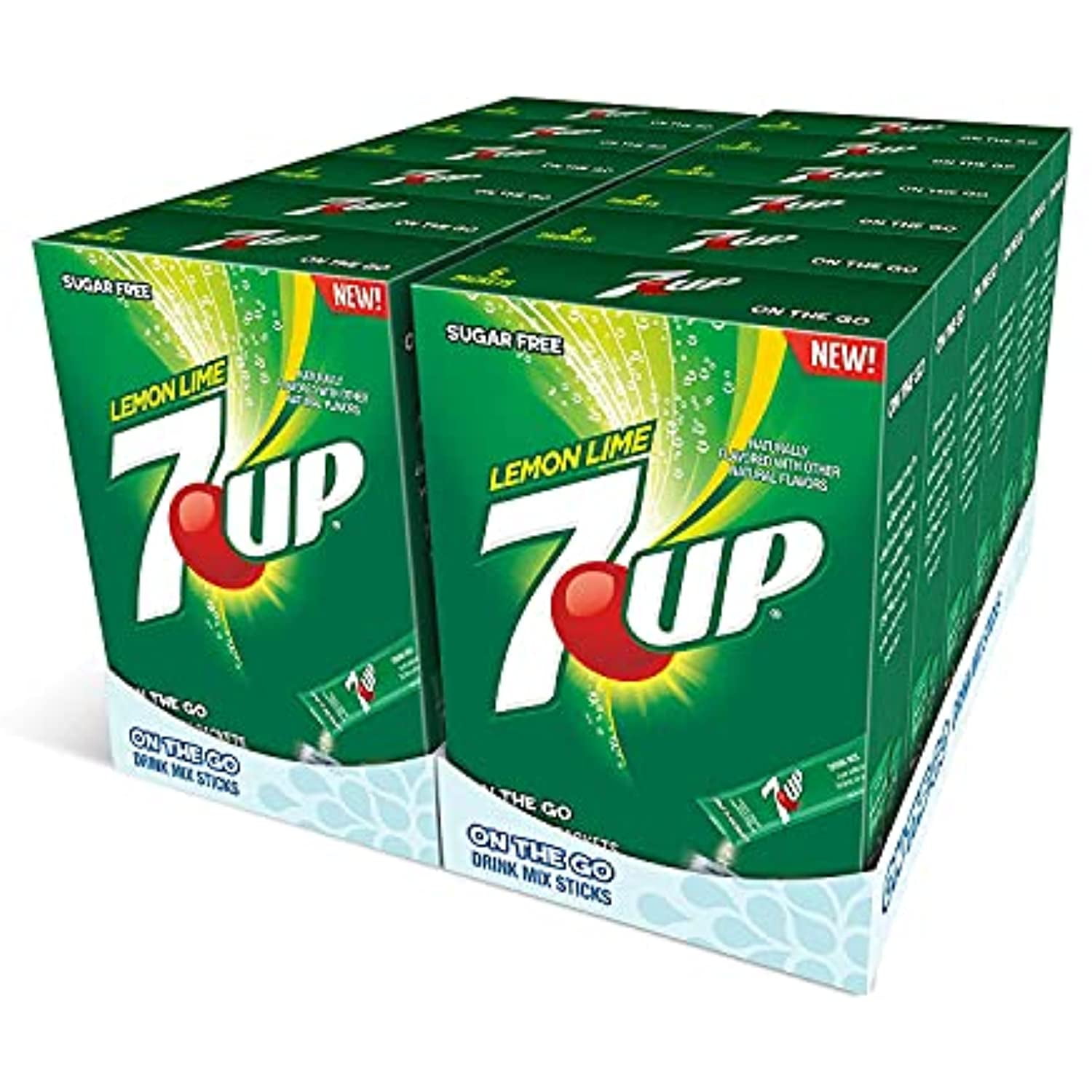 7Up Powder Drink Mix Sugar Free & Delicious (Lemon Lime, 72 Sticks