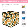 thumbnail image 3 of RATGDN Collapsible Fabric Cube Storage Bin with Double Handles for Living Room Bedroom Office Black - Orange Slices Green Leaf, 3 of 7