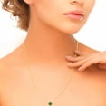 thumbnail image 4 of Mauli Jewels Women's 0.85ct Green Moissanite 14k Yellow Gold Solitaire Pendant with Gold Plated Silver Chain, 6MM, 4-Prong, 4 of 5