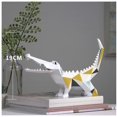 thumbnail image 4 of RV Arte cocodrilo decoración animal estatua estatuilla artes resina escultura regalo 27 cm Rojo Verde, 4 of 5