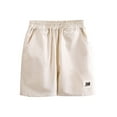 thumbnail image 2 of HAOTAGS Shorts for Kids Boys Girls,Elastic Waist Print Lightweight Short Pants for Kids White 7 years, 2 of 6