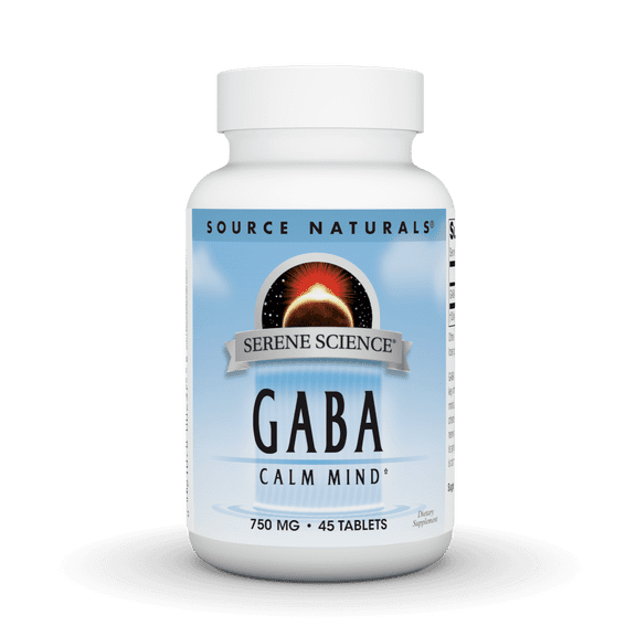 Source Naturals Serene Science GABA, for a Calm Mind, 750mg - 45 Tablets