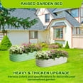 thumbnail image 2 of Kojooin Oval Galvanized Raised Garden Bed Set – 2 Pcs 4.5x2x1ft Metal Planters with Open Base, Outdoor Raised Beds for Vegetables, Flowers, Easy Assembly, 2 of 6