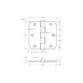 thumbnail image 3 of Deltana DSH35R510B 3-1/2" x 3-1/2" x 5/8" Spring Hinge; Oil Rubbed Bronze Finish, 3 of 3