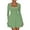 Pea Green, variant on Women's Square Neck Ruffle Hem Mini Dress Ruched Waist Long Sleeve Short Party Dresses