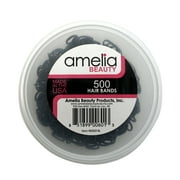 500, Black, Standard Size, Rubber Bands for Pony Tails and Braids