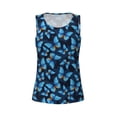 thumbnail image 4 of Lsque Blue Butterfly Printed Workout Tank Tops for Women, Athletic Sports Tank Tops, Compression Sleeveless Dry Fit Shirts,Sleeveless Yoga Shirt-Small, 4 of 9