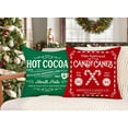 thumbnail image 4 of Farmhouse Christmas Pillow Covers 18x18 Set of 4 Winter Holiday Decorations Xmas Rustic Throw Cushion Case for Sofa Couch Home Decor (Sleigh Rides, Farm Fresh Tree, Cocoa, Candy Canes), 4 of 6