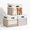 Beige&White-11"L x 11"W x 11"H, variant on Beige&White 13"L x 13"W x 13"H Fabric Storage Cube with Lid and Window