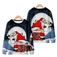 thumbnail image 3 of SCSAlgin Unisex Ugly Christmas Crewneck Sweatshirt Novelty 3D Graphic Long Sleeve Sweater Shirt, 3 of 4