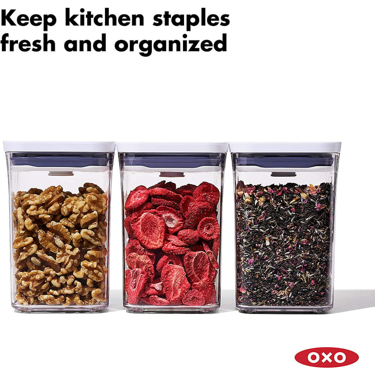 OXO Good Grips 2.8 Qt Food Storage POP Container 4 Piece Set Big Square BPA  FREE