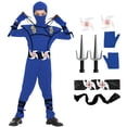 thumbnail image 3 of Ninja Costume Kids Ninja Muscle Costumes Boys Ninja Set Accessories Best Children Gift, 3 of 7