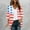 001 Multicolor, variant on Women American Flag 4th of July Short Sleeve Cardigan Summer Beach Rash Guard Independence Day Printed Cardigan