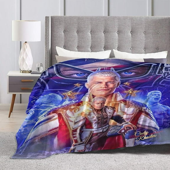 Cody Wrestler Rhodes Throw Blanket Convenient Air Conditioner Blanket Queen Size Blankets for All Seasons Cozy Blankets for Car for Running 60"x50"