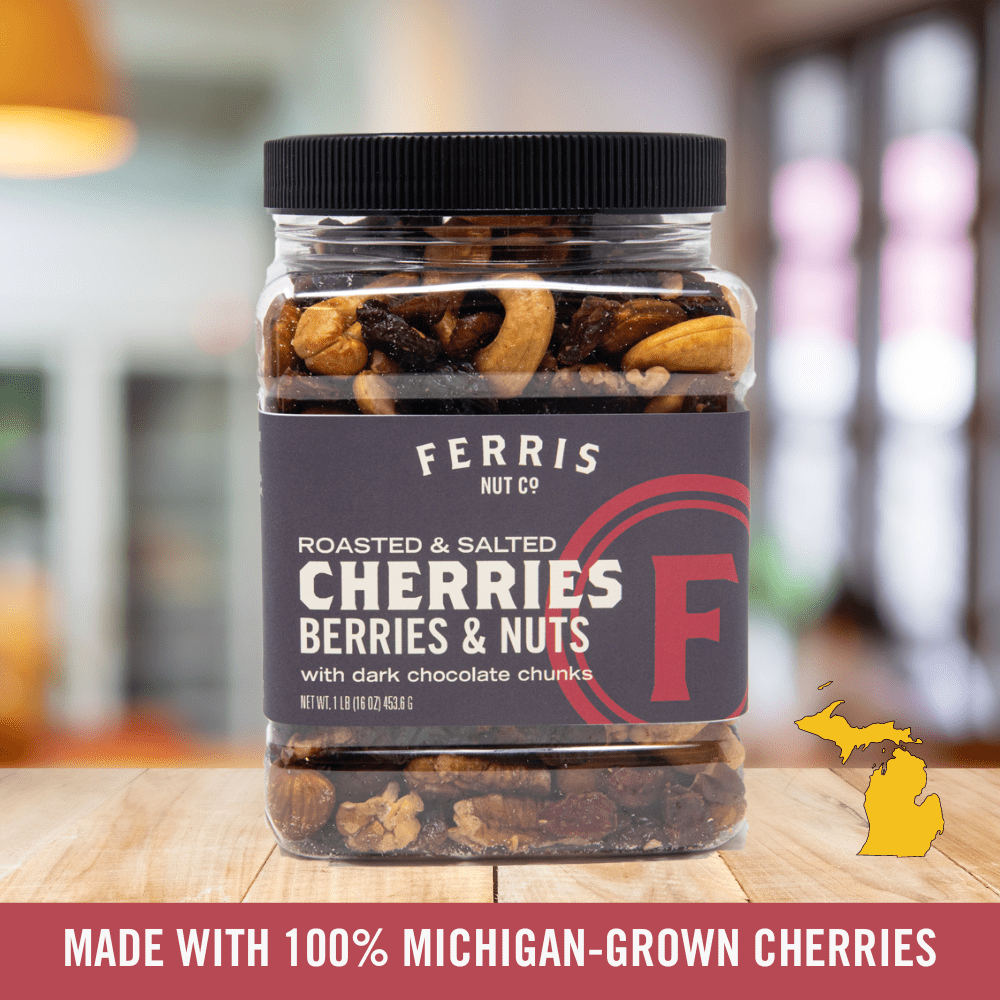 Ferris Coffee & Nut Cherries Berries & Nuts, Roasted & Salted Mix, 16 Ounce