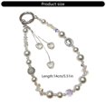 thumbnail image 3 of Beaded Phone Lanyard Fashion Phone Charm Strap Multiple Use Accessories for Keychain Smartphone Decoration Everyday Use White, 3 of 4