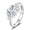 Silver, variant on Luxury Sparkling 4 Carat Moissanite Women Gold Plated Ring - Wedding Engagement Anniversary 925 Sterling Silver Jewelry Gift
