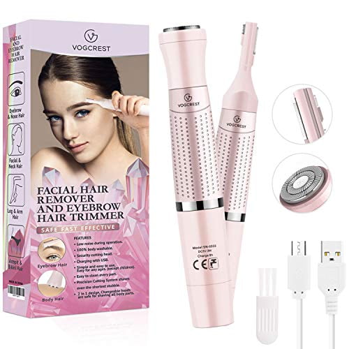 Eyebrow Trimmer & Facial Hair Removal for Women, 2 in 1 Eyebrow Razor and Hair  Remover, Rechargeable Painless Eyebrow Lips Body Face Razors for Women? -  