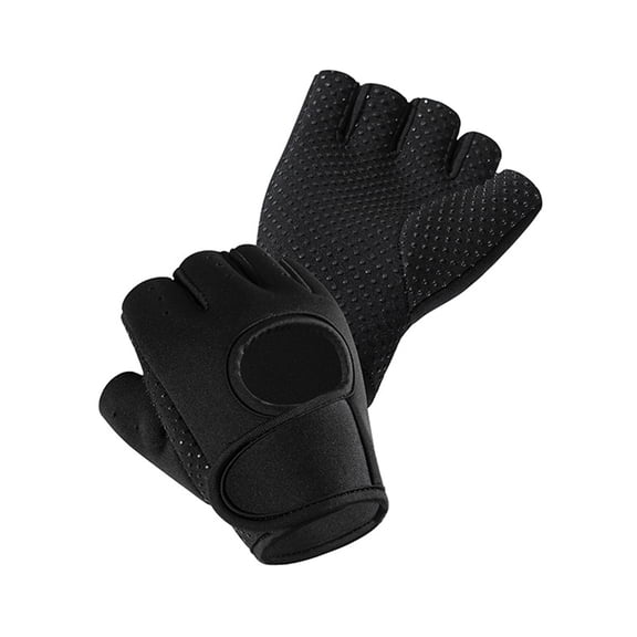 Rodiuiu 2Pcs Half Finger Sports Gloves, Anti-slip Breathable Fingerless Gloves, Adjustable Men Women Gloves for Dumbbell Weightlifting Workout Training Cycling