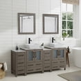 thumbnail image 3 of Vanity Art 72" Double Sink Freestanding Bathroom Vanity Set with Engineered Marble Top and Mirror, 3 of 9