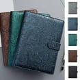 TIIFSWHS Zipper Bag Macaron Notebook Leather Budget Ledger Letter Label
