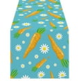 thumbnail image 1 of asddcavvf Easter Table Runner Linen Bunny Print Home Tablecloth Holiday Party Table Decoration Tablecloth Mat F, 1 of 5