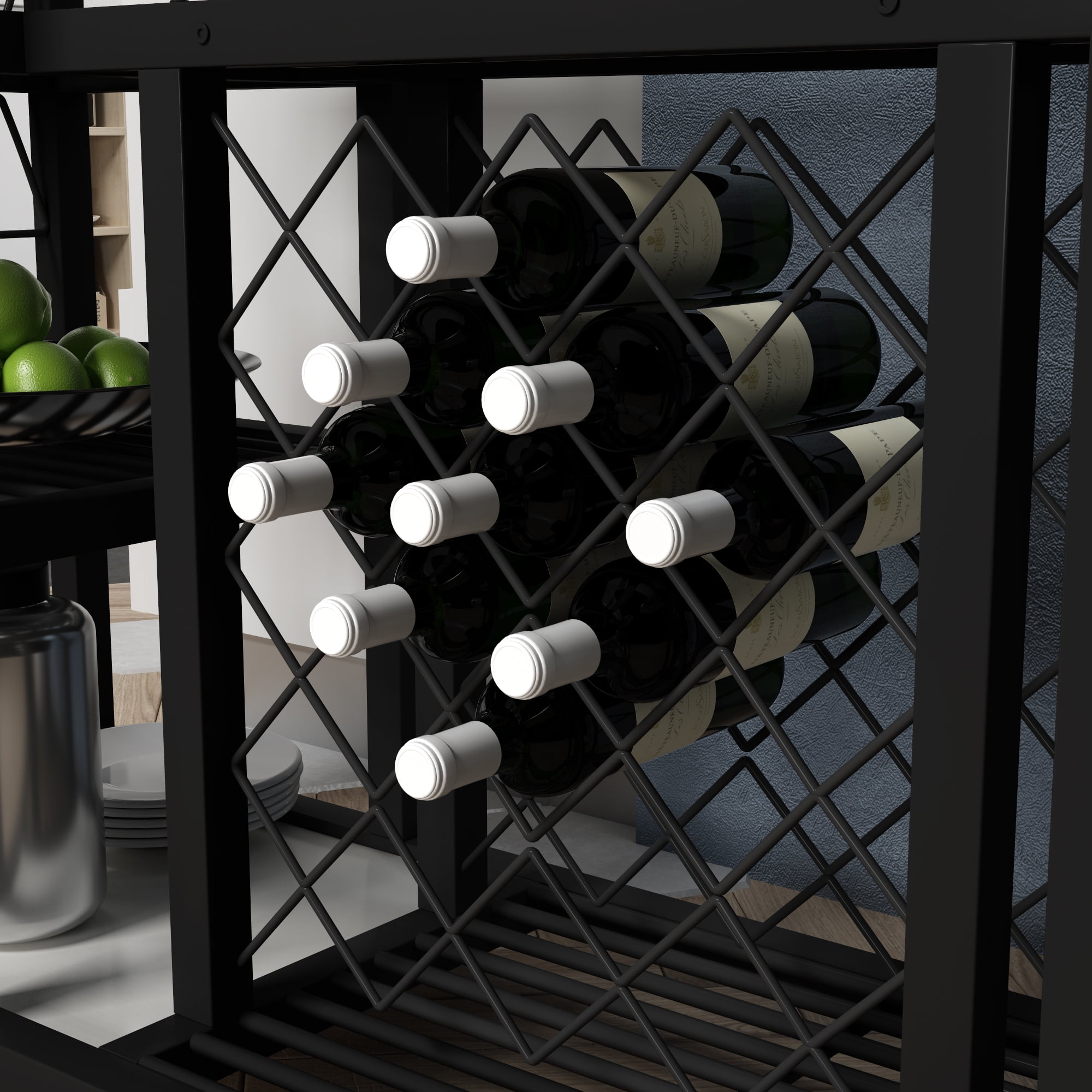 Private Jungle Modern Industrial Home Kitchen Dining Room Metal Wine Rack Table with Glass Holder,Freestanding Wine Bar Cabinet Console Table Buffet Table with 21 Bottles for Small Places,White Private Jungle Modern Industrial Home Kitchen Dining Room Metal Wine Rack Table with Glass Holder,Freestanding Wine Bar Cabinet Console Table Buffet Table with 21 Bottles for Small Places,White