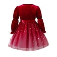 thumbnail image 4 of LNMQLPDBS Tulle Gown Girls Dresses Size 10-12 Red Dress for Girls Baby Christmas Clothes 4t Winter Clothes Girl Kids Christmas Size 6 Girls Clothes, Red 12-18 Months, 4 of 6
