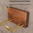 thumbnail image 2 of Estante para Secador de Pelo Sin Perforaciones, de Madera Maciza, para Baño, Soporte de Pared para Conducto de Almacenamiento., 2 of 8