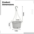 thumbnail image 4 of 4 Pcs Hanging Planters, Large Patio Hanging Trays, Plastic Hanging Flower Pots with Drainage Trays & Hanging Hooks, Indoor and Outdoor Use, Ideal for Balcony and Garden Decoration, 4 of 5
