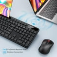 thumbnail image 7 of Marvo Wireless Keyboard and Mouse Combo, 2.4G, Low Profile, Fluid Precise, Quiet, Tablet Holder,Black, 7 of 7