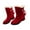 Red, variant on Fesfesfes Fall Boots for Women Vintage Solid Color Round Toe Back Lace-up Mid-heel Mid-calf Boots 36(US:4.5)