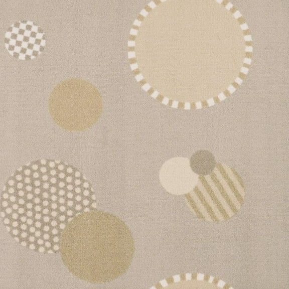 Joy Carpets 1741B-01 Playful Patterns Baby Dots Rectangle Childrens Area Rugs 01 Beige - 3 ft. 10 in. x 5 ft. 4 in.