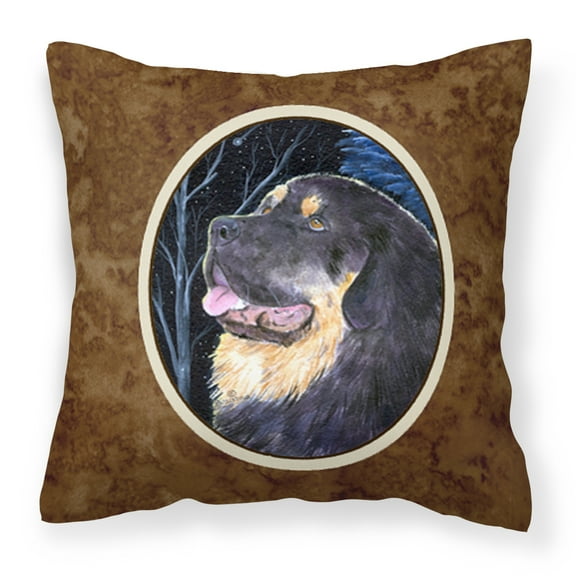 Carolines Treasures SS8552PW1414 Starry Night Tibetan Mastiff Fabric Decorative Pillow, 14Hx14W, multicolor