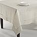 thumbnail image 3 of Saro Lifestyle Toscana Tablecloth with Hemstitch Border 65'' x 84'' Natural Poly & Linen Blend, 3 of 4