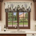 thumbnail image 6 of 2 Pack Valances for Window, Vintage Flowers Short Curtains for Kitchen Bedroom Living Room, Birds Retro Art Elegant Farmhouse Rustic Rod Pocket Small Window Treatment Valance Drapes 42 x 12 Inch, 6 of 8